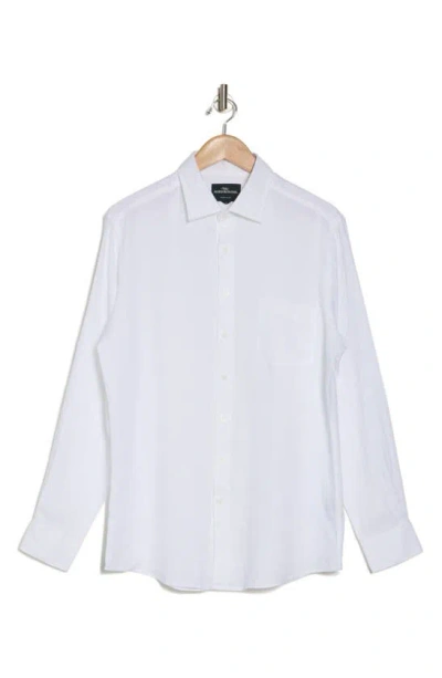 Rodd & Gunn Willowbank Sports Fit Linen Button-up Shirt In White