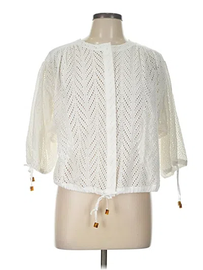 Pre-owned Rodebjer 3/4 Sleeve Blouse In Ivory