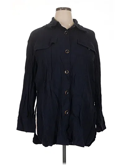 Pre-owned Rodebjer 3/4 Sleeve Button Down Shirt In Blue