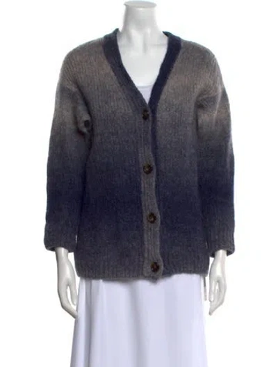 Pre-owned Rodebjer Alpaca Tie-dye Print Sweater In Blue