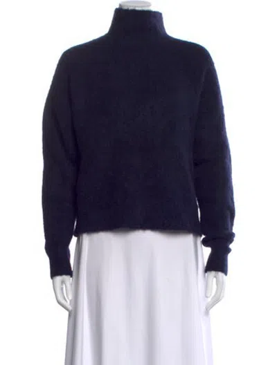 Pre-owned Rodebjer Alpaca Turtleneck Sweater In Blue