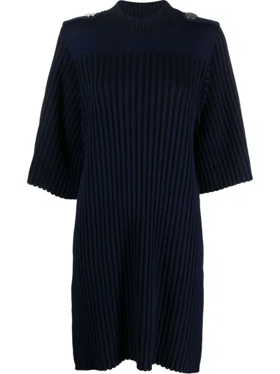 Rodebjer Ribbed Knitted Midi Dress In 7003 Navy