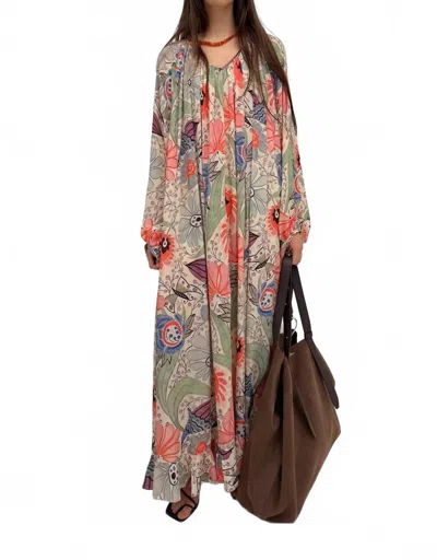 Rodebjer Amora Dress In Coral Multi
