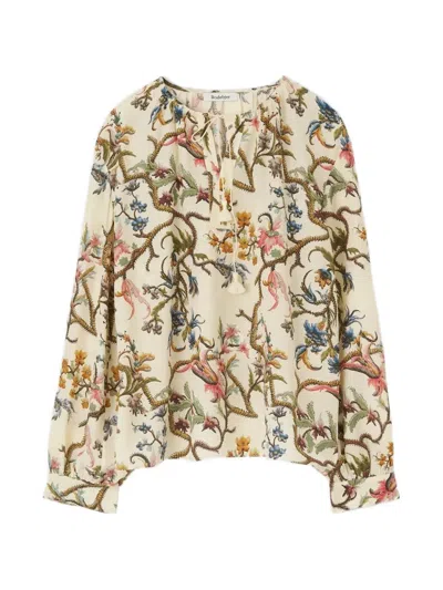 Rodebjer Baily Floral-print Blouse In White