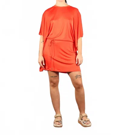 Rodebjer Block Shiny Dress In Red