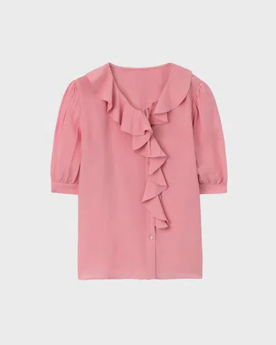 Rodebjer Blus Xilla Fluid Solid In Pink