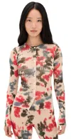 Rodebjer Cardi Tie Dye Top Red Multi In Multi