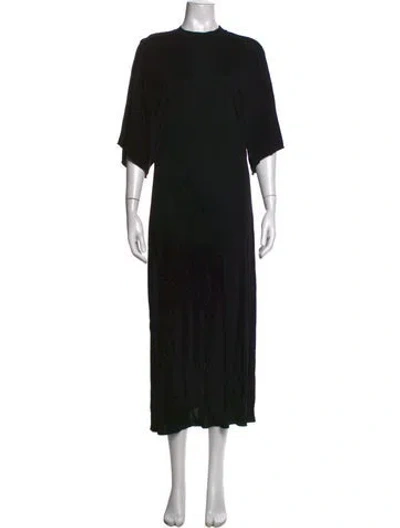 Pre-owned Rodebjer Crew Neck Long Dress In Black