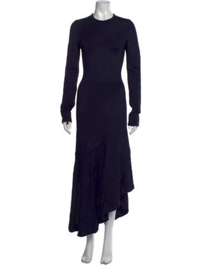 Pre-owned Rodebjer Crew Neck Long Dress In Blue