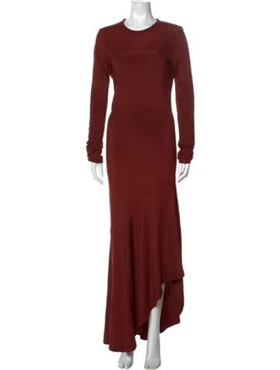 Pre-owned Rodebjer Crew Neck Long Dress In Red