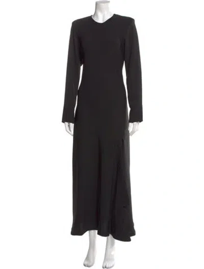 Pre-owned Rodebjer Crew Neck Long Dress W/ Tags In Black
