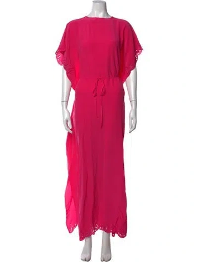 Pre-owned Rodebjer Crew Neck Long Dress W/ Tags In Pink