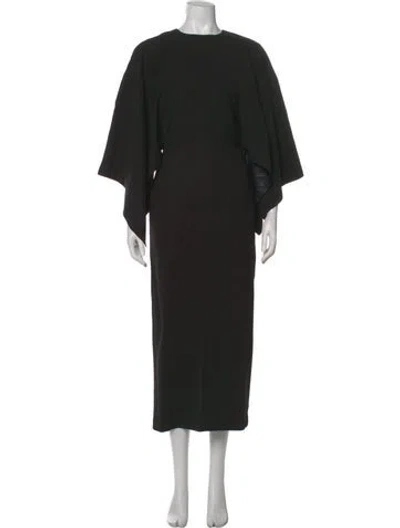 Pre-owned Rodebjer Crew Neck Midi Length Dress In Black
