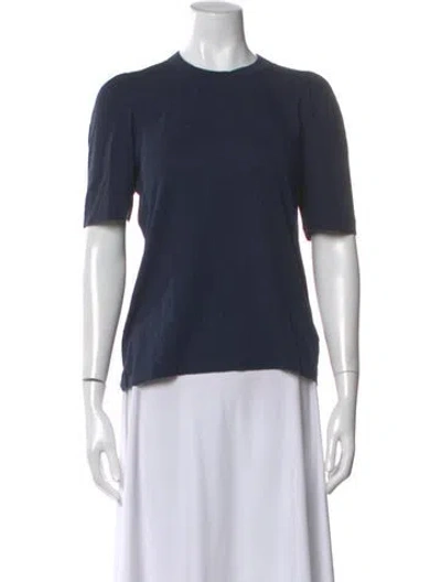 Pre-owned Rodebjer Crew Neck Short Sleeve Top In Blue