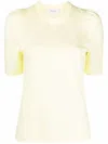 Rodebjer Crew-neck T-shirt In Yellow