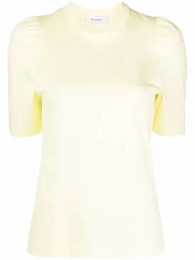 Rodebjer Crew-neck T-shirt In Yellow