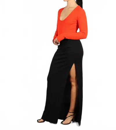 Rodebjer Crystal Maxi Skirt In Black
