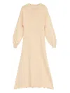 Rodebjer Cuffed-sleeves Midi Dress In Neutral