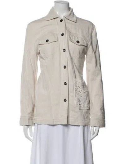 Pre-owned Rodebjer Denim Jacket In Neutrals