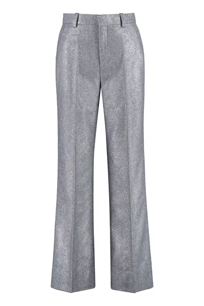 Rodebjer Emma Flared-leg Tailored Trousers In Silver