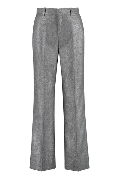 Rodebjer Emma Flared-leg Tailored Trousers In Silver