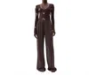 Rodebjer Ezra Wide Leg Pants In Dark Coffee In Brown