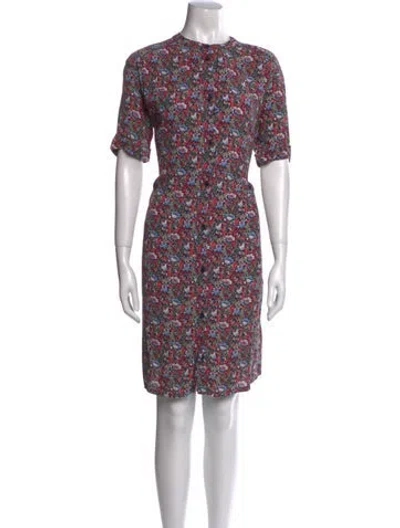 Pre-owned Rodebjer Floral Print Knee-length Dress In Multi