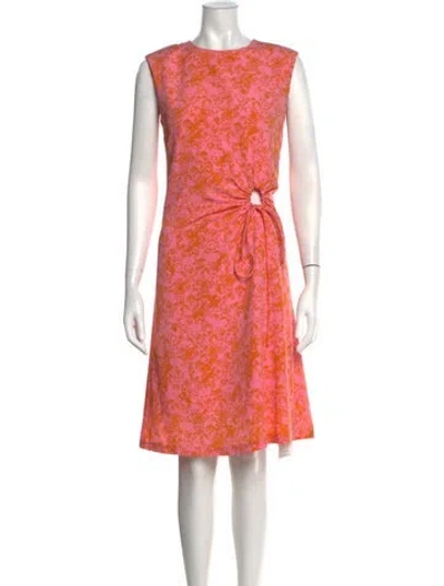 Pre-owned Rodebjer Floral Print Knee-length Dress In Pink