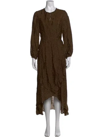 Pre-owned Rodebjer Floral Print Long Dress In Neutrals