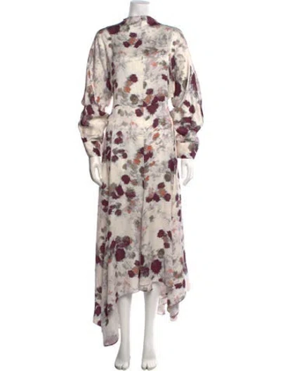 Pre-owned Rodebjer Floral Print Long Dress W/ Tags In Multi