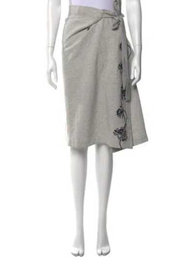 Pre-owned Rodebjer Floral Print Midi Length Skirt W/ Tags In Grey