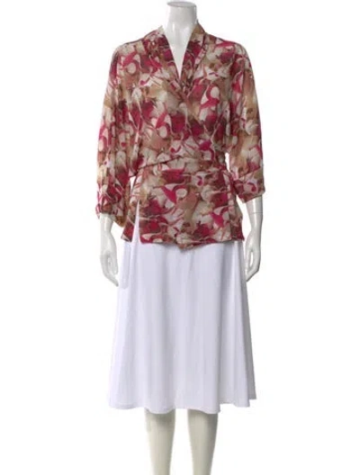Pre-owned Rodebjer Floral Print V-neck Blouse In Multi