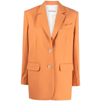 Rodebjer Vera Single-breasted Blazer In Orange