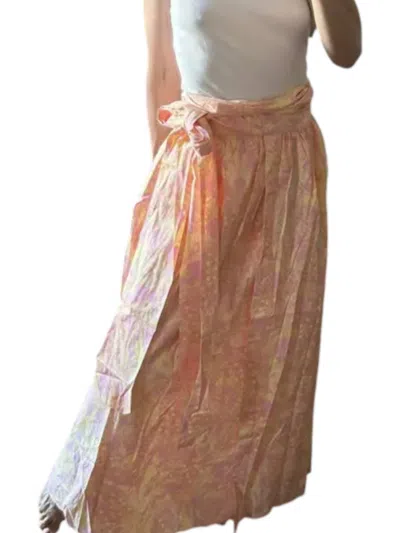 Rodebjer Journey Maxi Skirt In Rose Gem In Brown