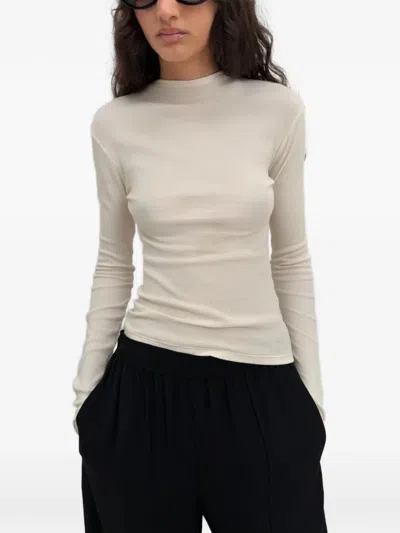 Rodebjer Karlai Fine-ribbed T-shirt In Neutral