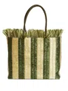 Rodebjer Large Lidiya Striped-pattern Fringed Tote Bag