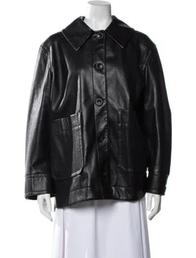 Pre-owned Rodebjer Leather Jacket In Black