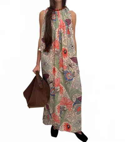 Rodebjer Lobelia Dress In Coral Multi