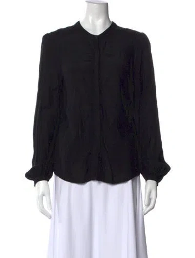 Pre-owned Rodebjer Long Sleeve Blouse In Black