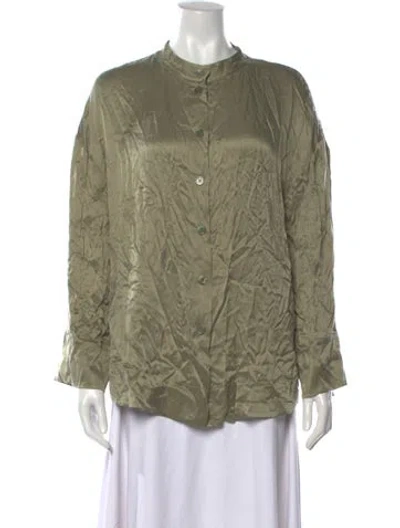 Pre-owned Rodebjer Long Sleeve Top In Green