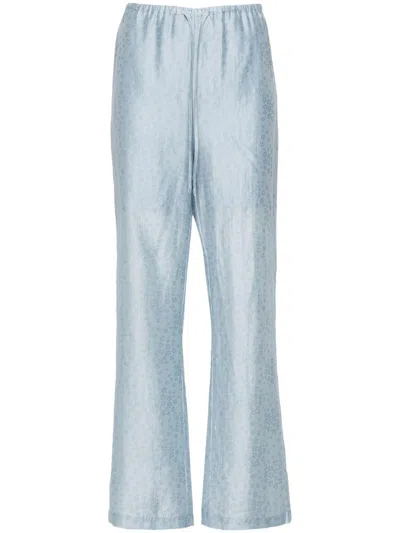 Rodebjer Lunara Pants Wide Full Length In Blue