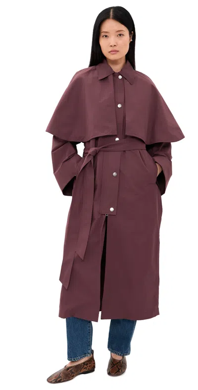 Rodebjer Malin Long Coat Rusty Brown