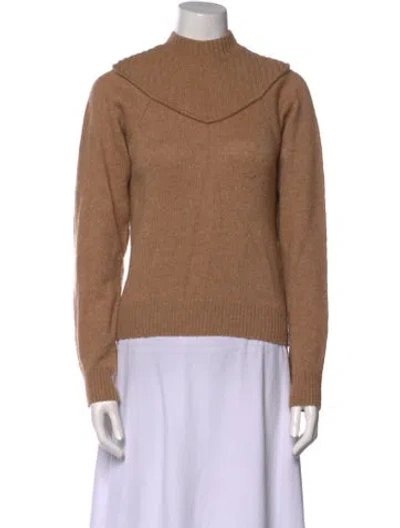 Pre-owned Rodebjer Merino Wool Turtleneck Sweater In Neutral
