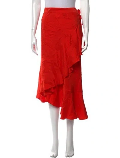 Pre-owned Rodebjer Midi Length Skirt In Red