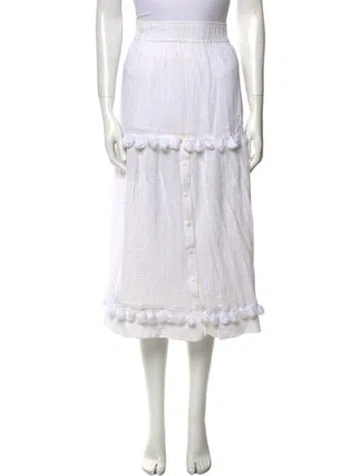 Pre-owned Rodebjer Midi Length Skirt In White