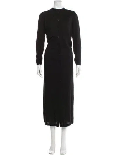 Pre-owned Rodebjer Mock Neck Long Dress In Black