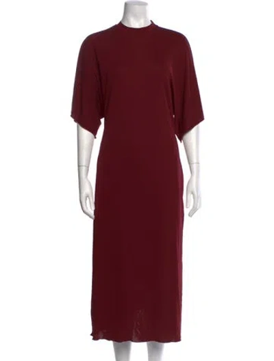 Pre-owned Rodebjer Mock Neck Midi Length Dress In Red