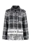 Rodebjer Olivia Logo Checked Wool Jacket