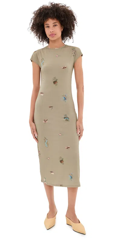 Rodebjer Otta Duchess Dress Beige Multi