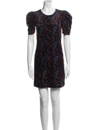 Pre-owned Rodebjer Paisley Print Mini Dress In Brown